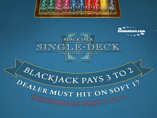 Single deck blackjack 